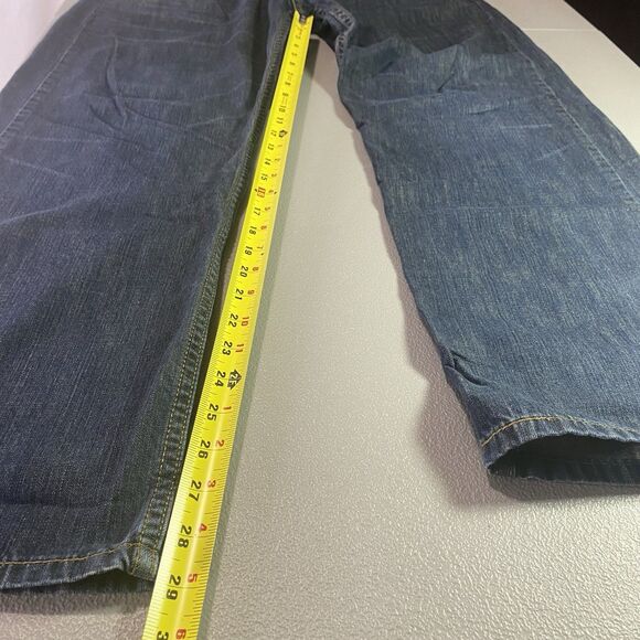 LEVI STRAUSS Jeans 569 Loose Fit Straight Leg 100% Cotton Denim Mens 40x32 Blue - Picture 5 of 10